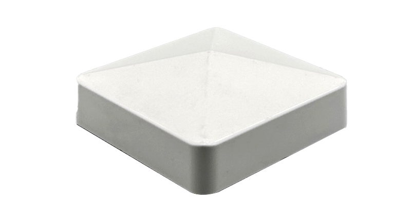 4 in.x4 in. Vinyl White Flat Post Cap