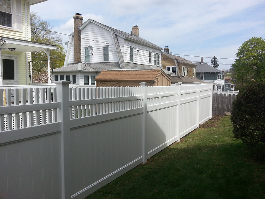 4 ft.Hx8 ft. Vinyl Straight Picke Fence(Unassembled)-ST005