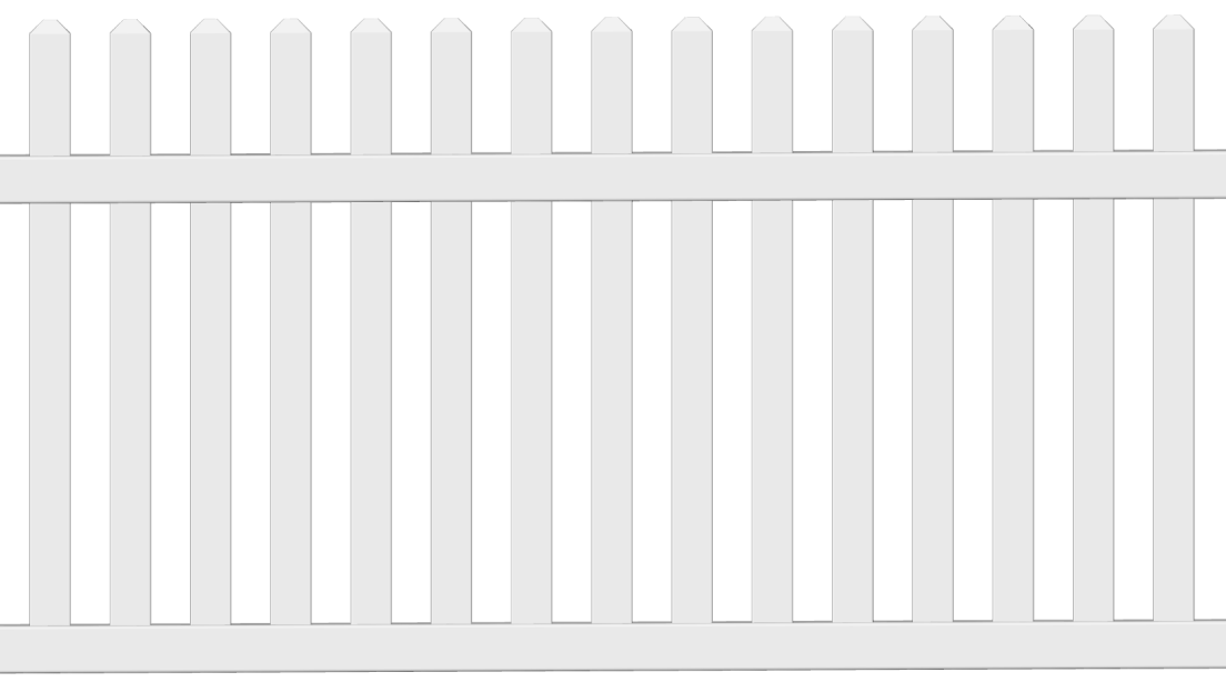 4 ft.Hx8 ft. Vinyl Straight Picke Fence(Unassembled)-ST301